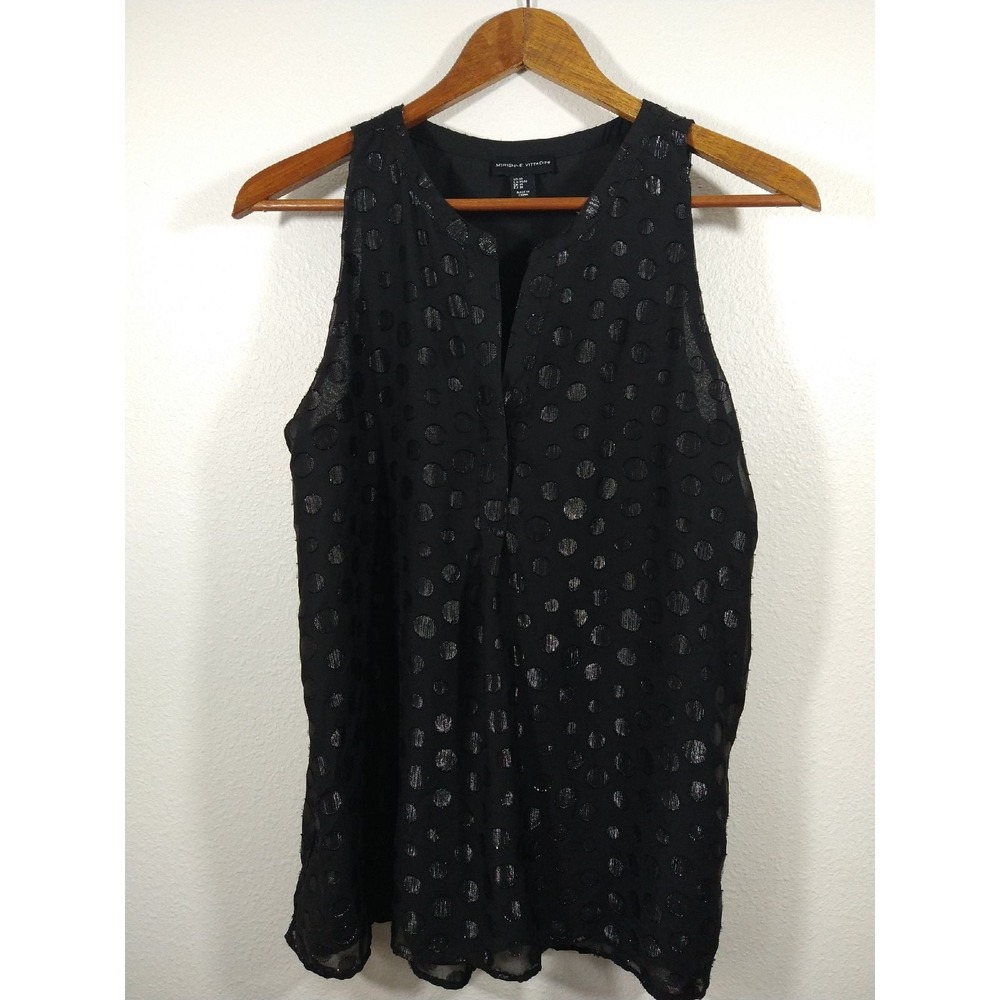 Adrienne Vittadini Shimmery Polka Dot Sl